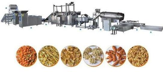 咪咪虾条与大蟹酥的生产工艺与油炸食品机械的应用